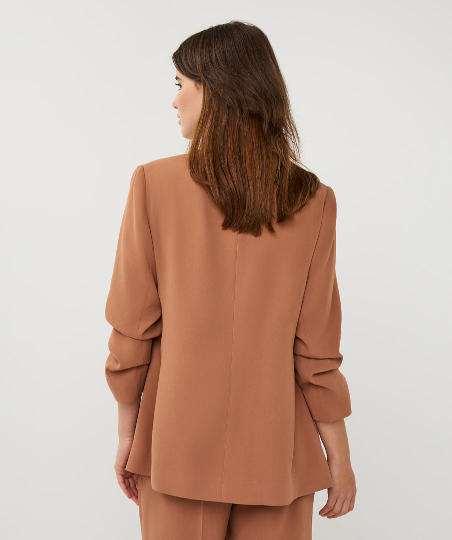 Veste Blazer Luxe ESQUALO EMERY Tan Cappucino Café Manches 3/4