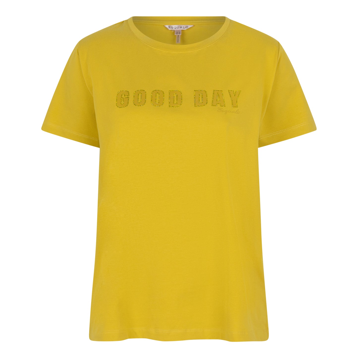 ESQUALO Good Day Olive Rhinestone T Shirt