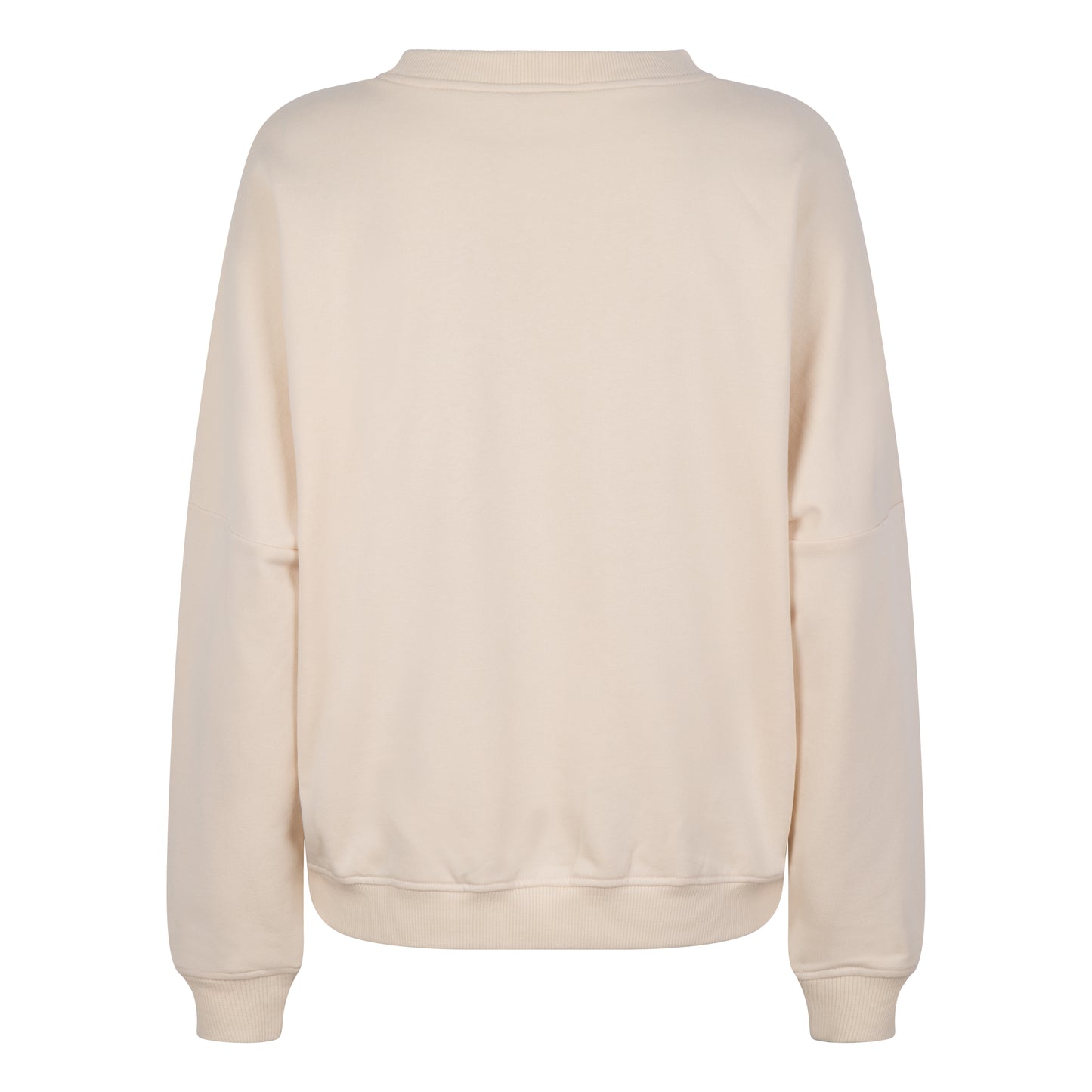 ESQUALO ILLUSION Embroidered Beige & Gold Crewneck Sweater
