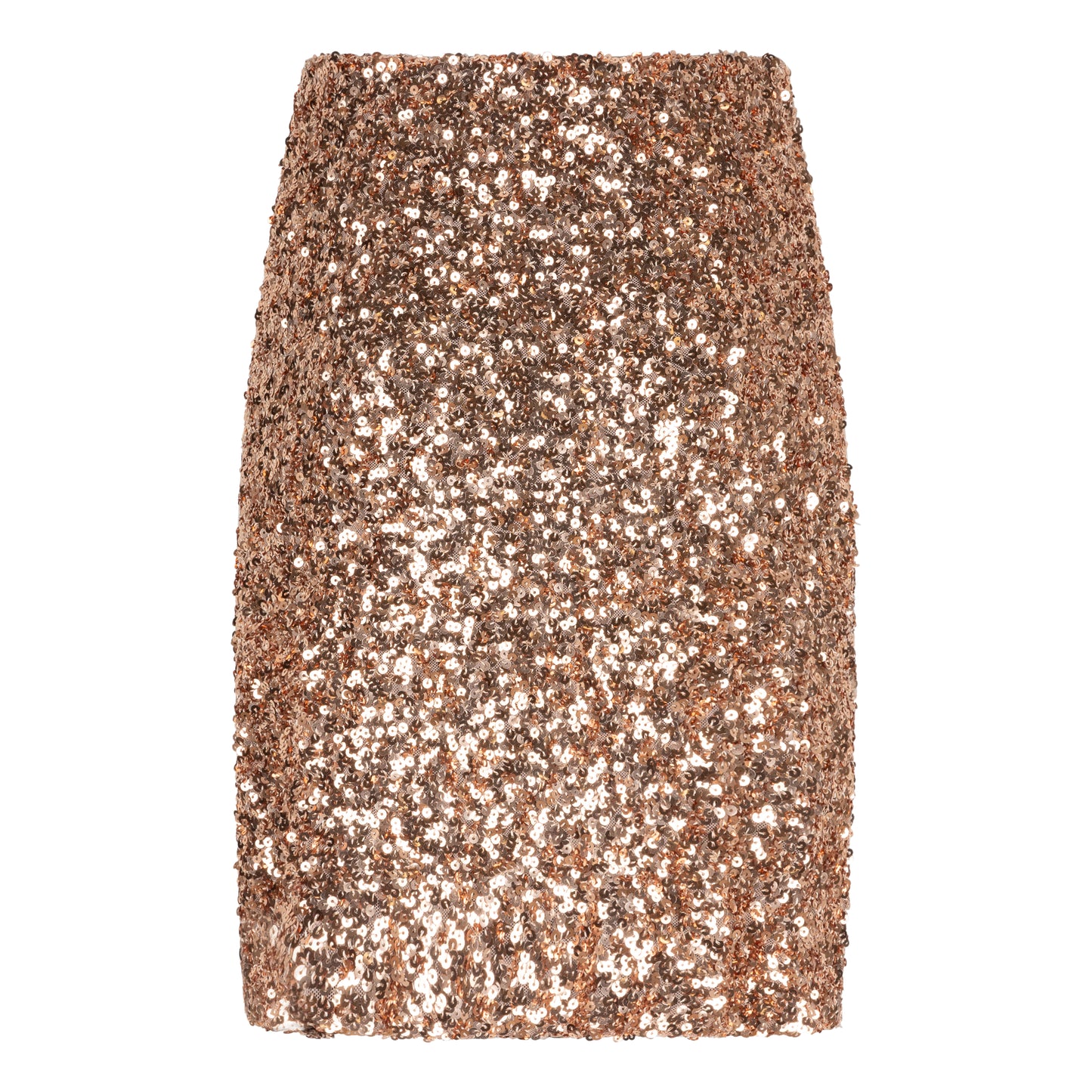 ESQUALO Golden Amber Glow Sequin Skirt