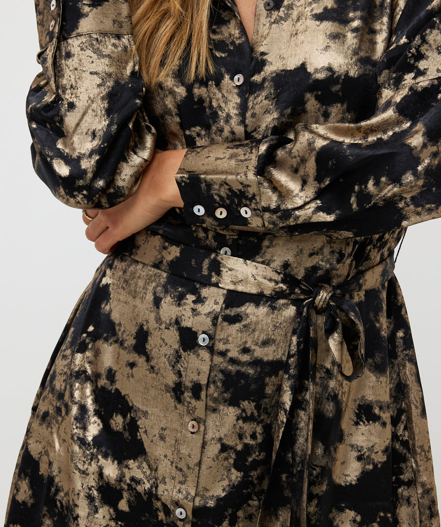 Robe ESQUALO Starlight noire et dorée