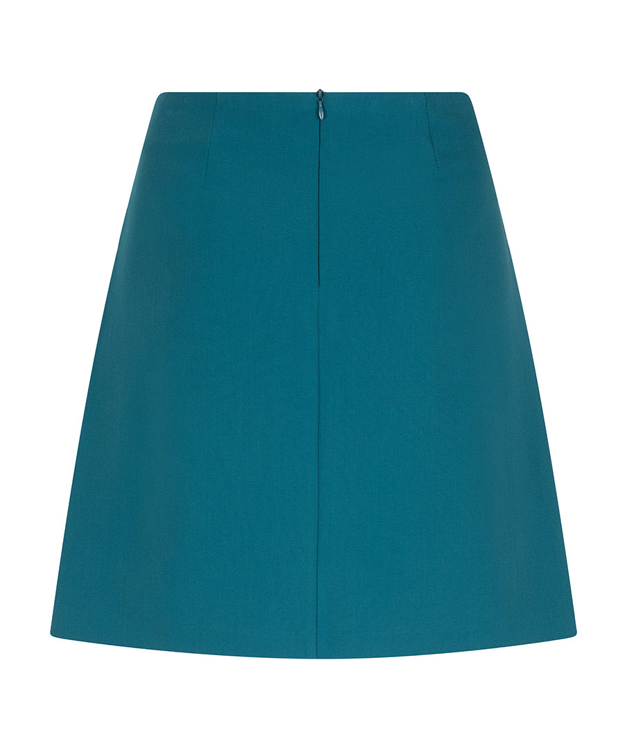 ESQUALO ESTÉE Teal Mini Skirt
