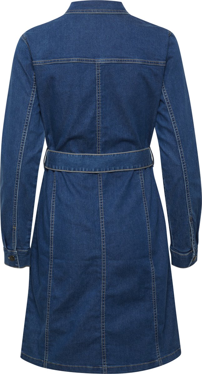 KAFFE Vicky Medium Blue Belted Denim Dress