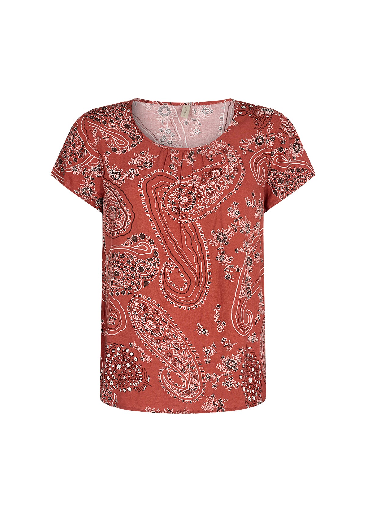 SOYA CONCEPT Latoya 2 Dusty Red Paisley Shortsleeve Tee