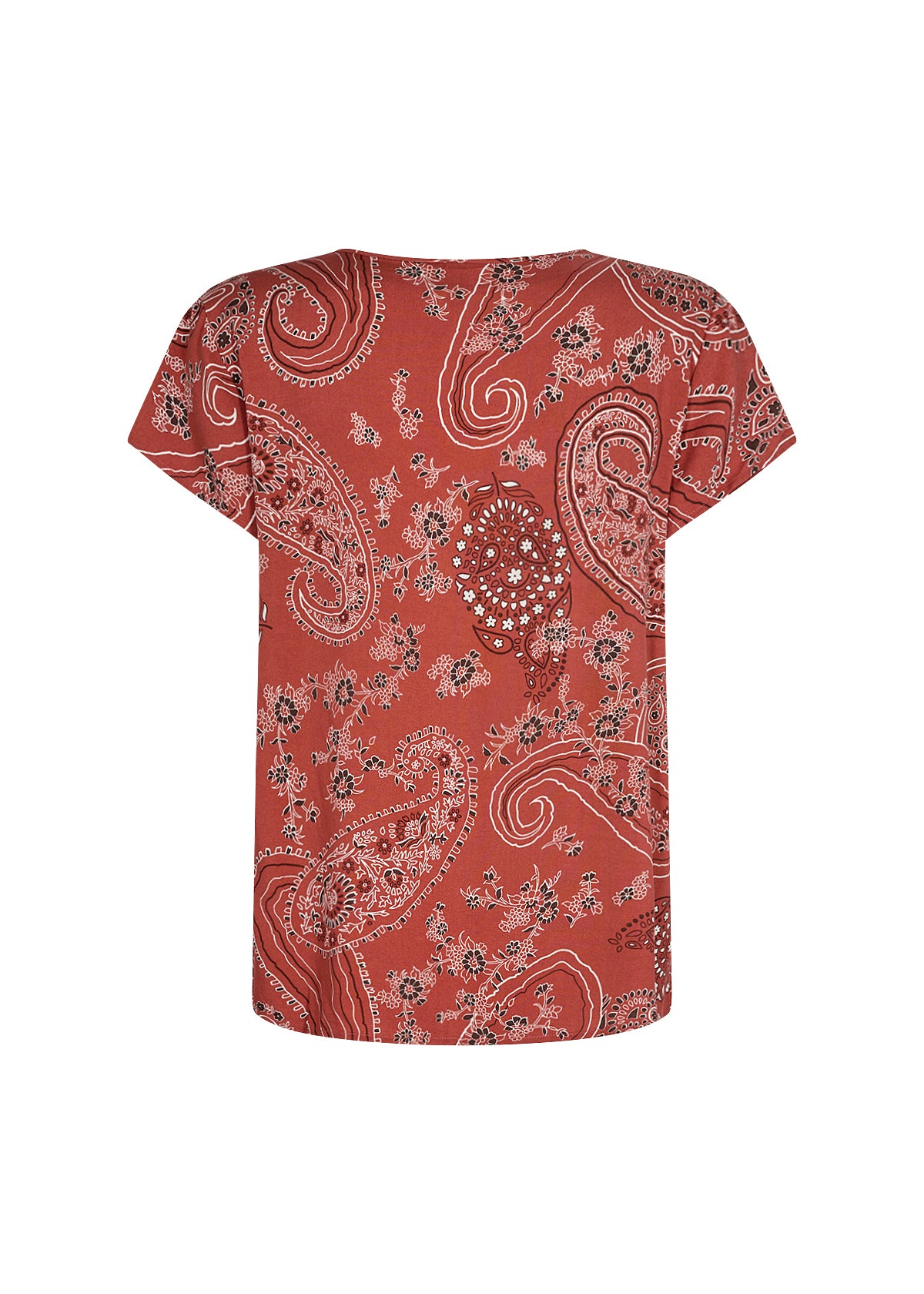 SOYA CONCEPT Latoya 2 Dusty Red Paisley Shortsleeve Tee