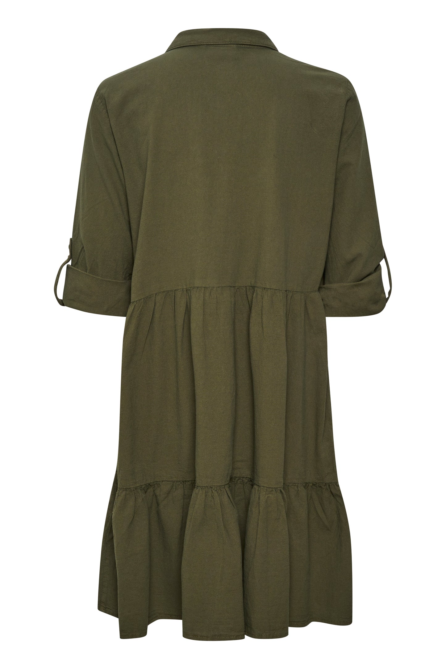 KAFFE NAYA Khaki Army Green A-Line Dress