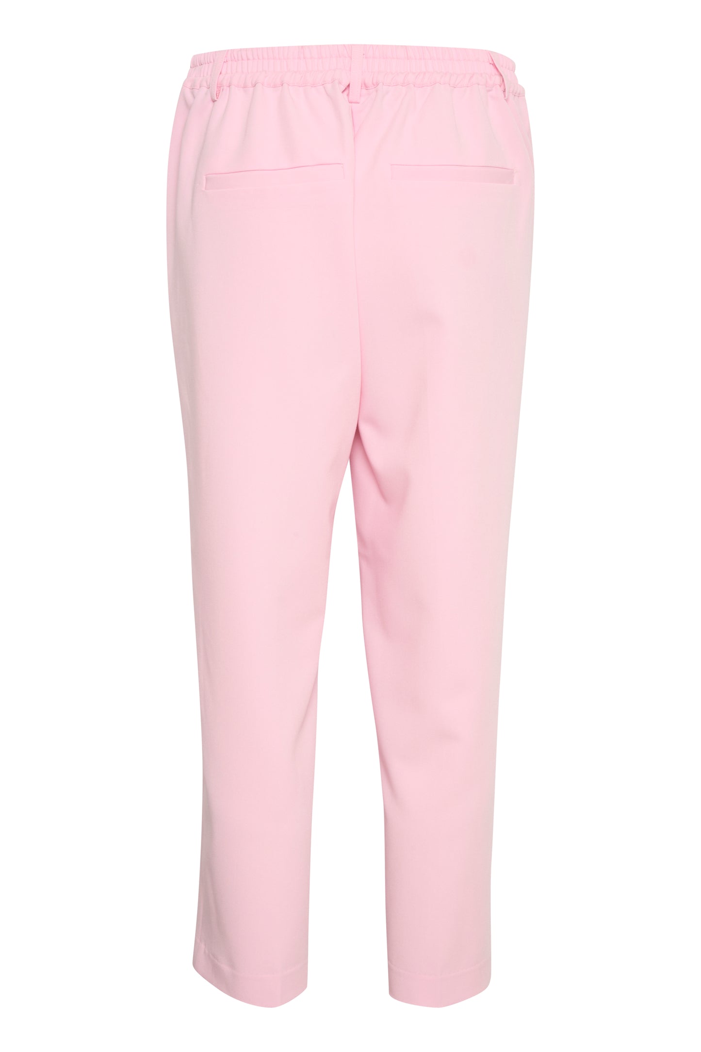 KAFFE SAKURA Pastel Pink High-Waisted Cropped Trousers