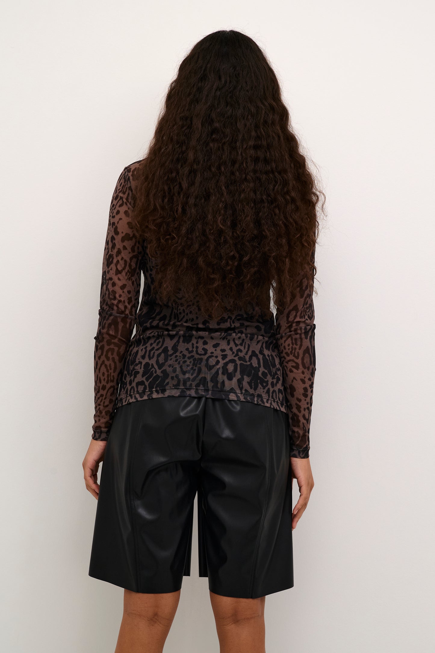 KAFFE JOEY Leopard Print Mesh