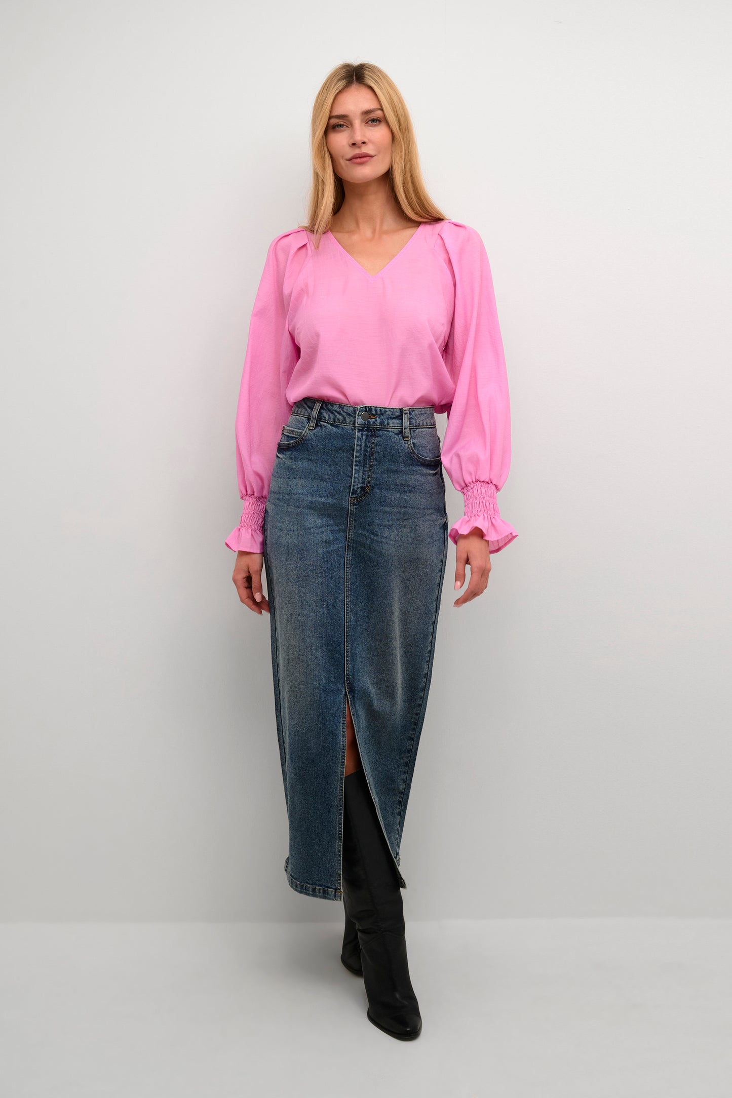 KAFFE STELLA Cyclamen Pink Blouse