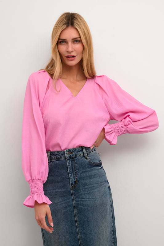 KAFFE STELLA Cyclamen Pink Blouse