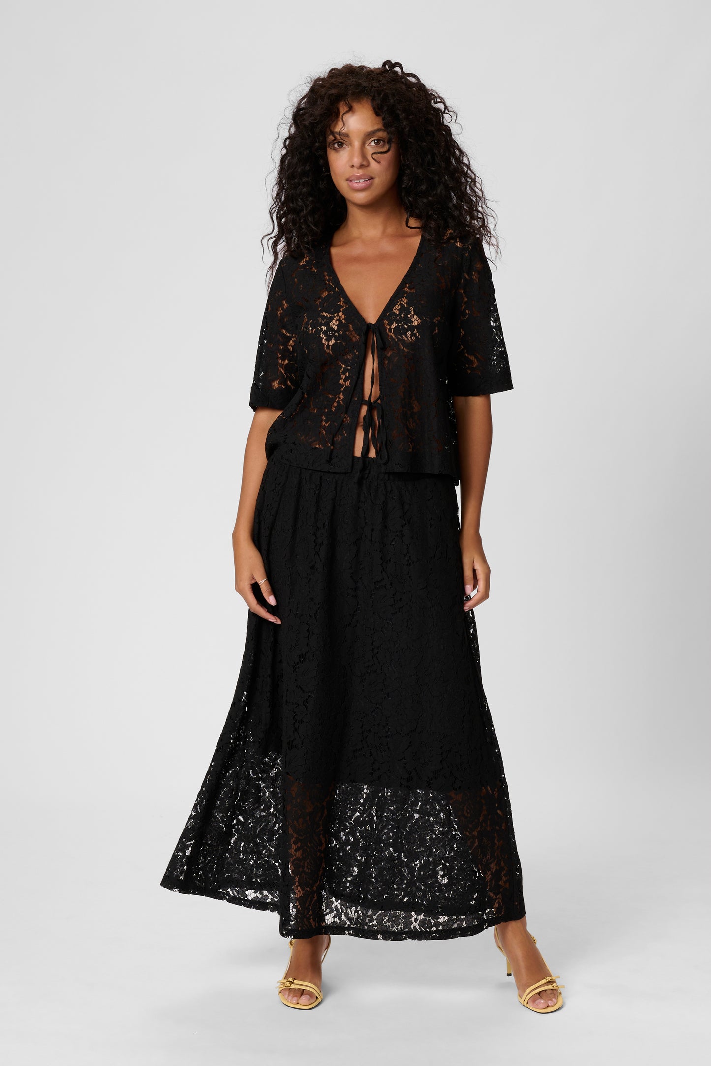 KAFFE NAOMI Black Lace Blouse