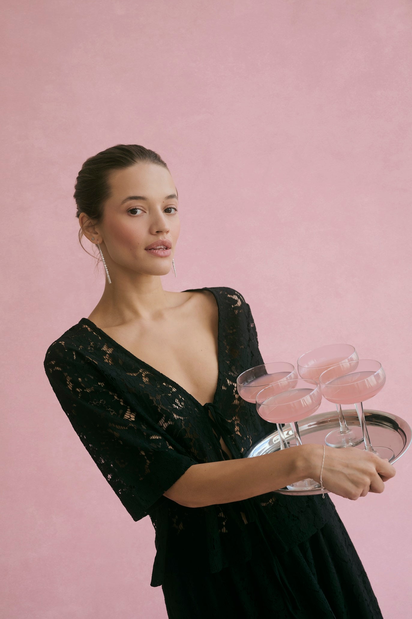 KAFFE NAOMI Black Lace Blouse