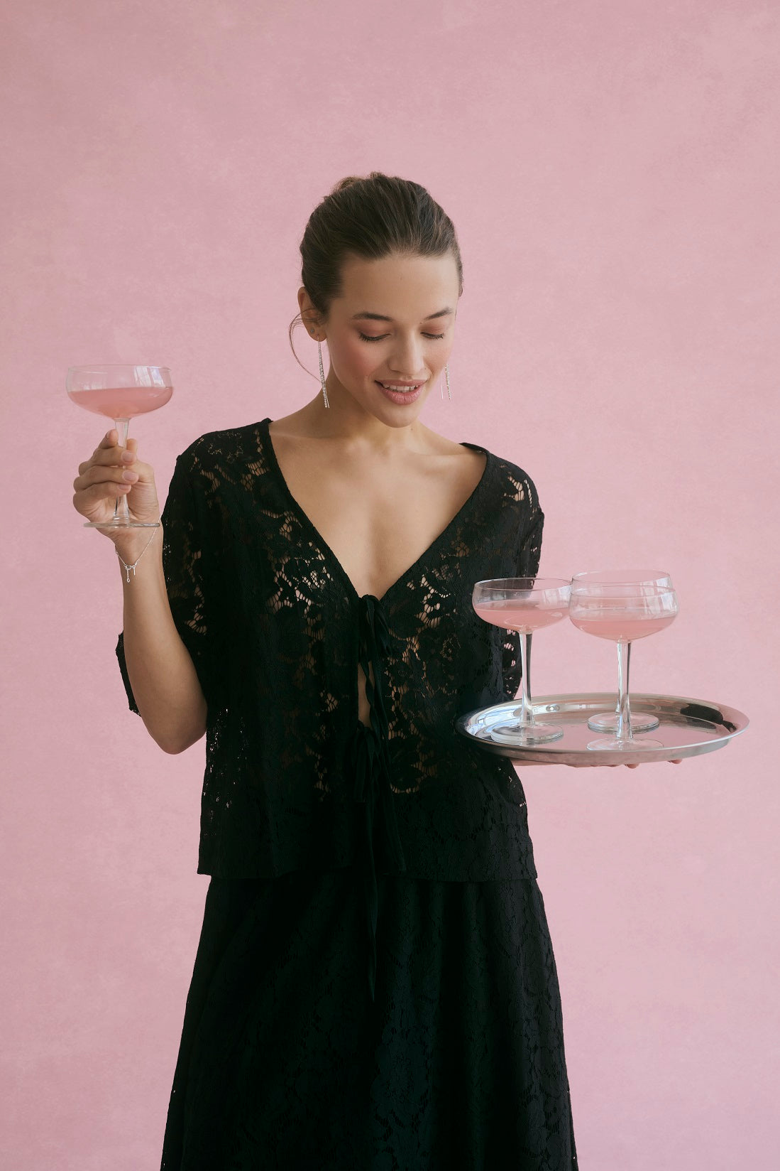 KAFFE NAOMI Black Lace Blouse