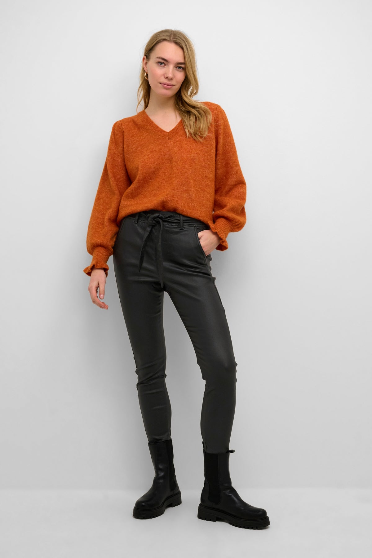 CREAM Torid Faux Leather Baggy Pant