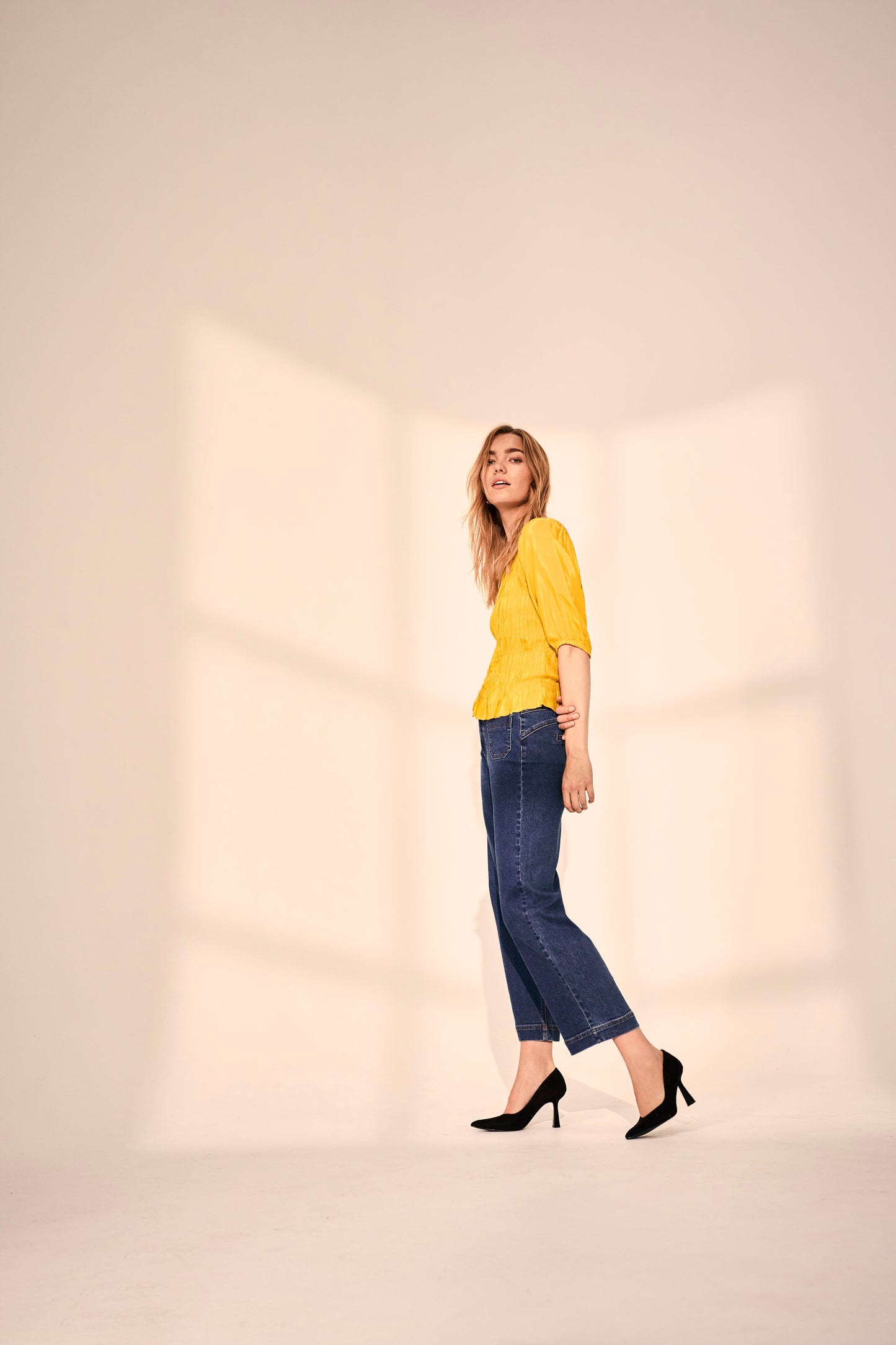 CREAM Yellow Almas Blouse