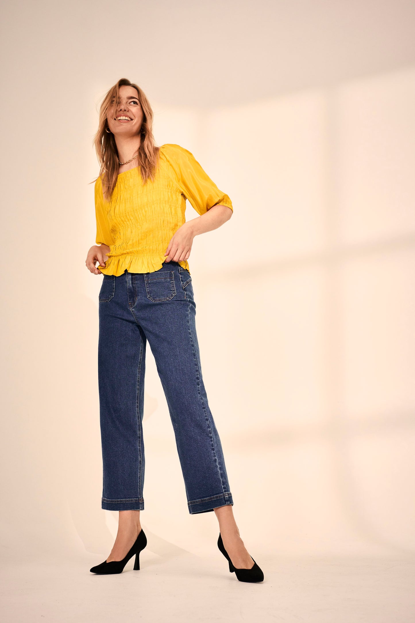 CREAM Yellow Almas Blouse