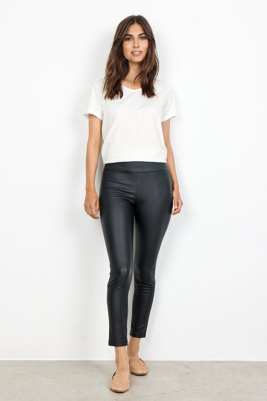 SOYA CONCEPT Black Pam 2 Faux Leather Pants