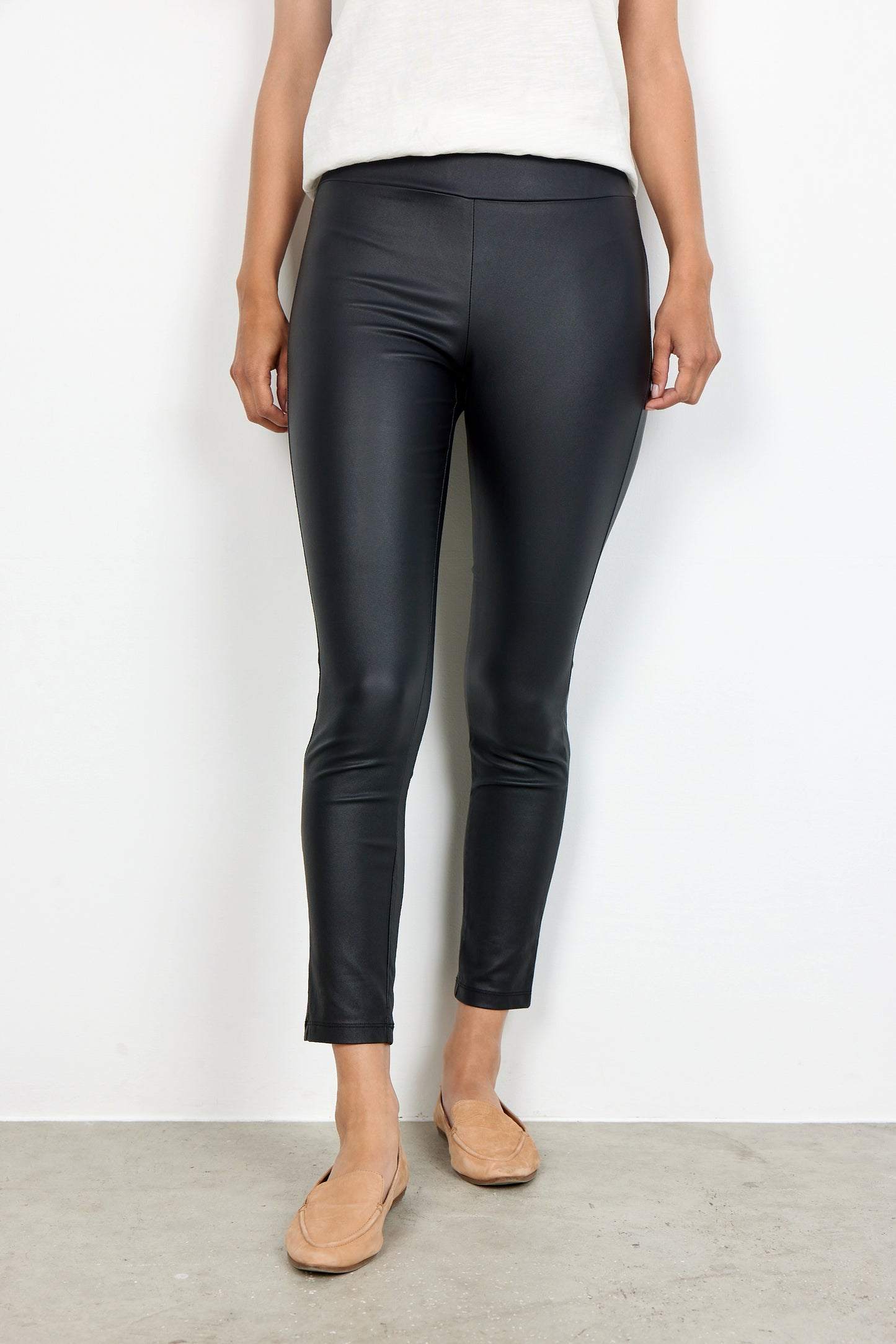 SOYA CONCEPT Black Pam 2 Faux Leather Pants