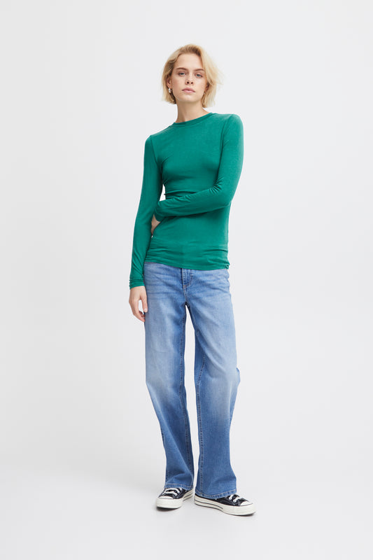 ICHI PHILUCA Emerald Green Basic Longsleeve