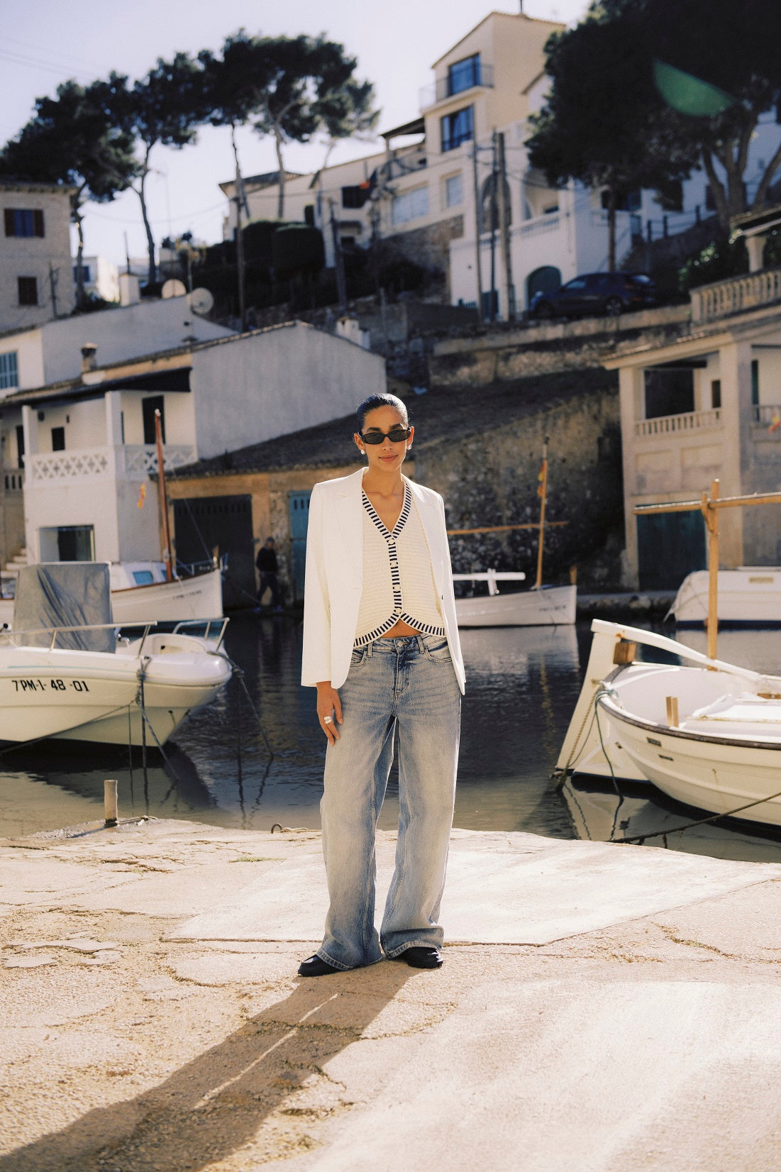 B.YOUNG LEIGHTON Cloud Dancer White Blazer – Tailored Statement Single-Button Jacket