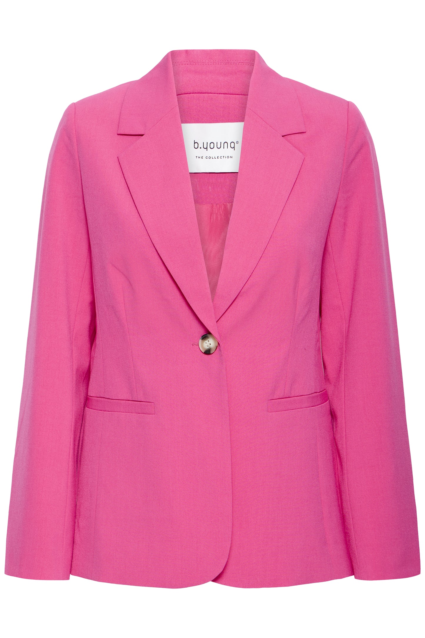 B.YOUNG LEIGHTON Pink Blazer – Tailored Statement Single-Button Jacket