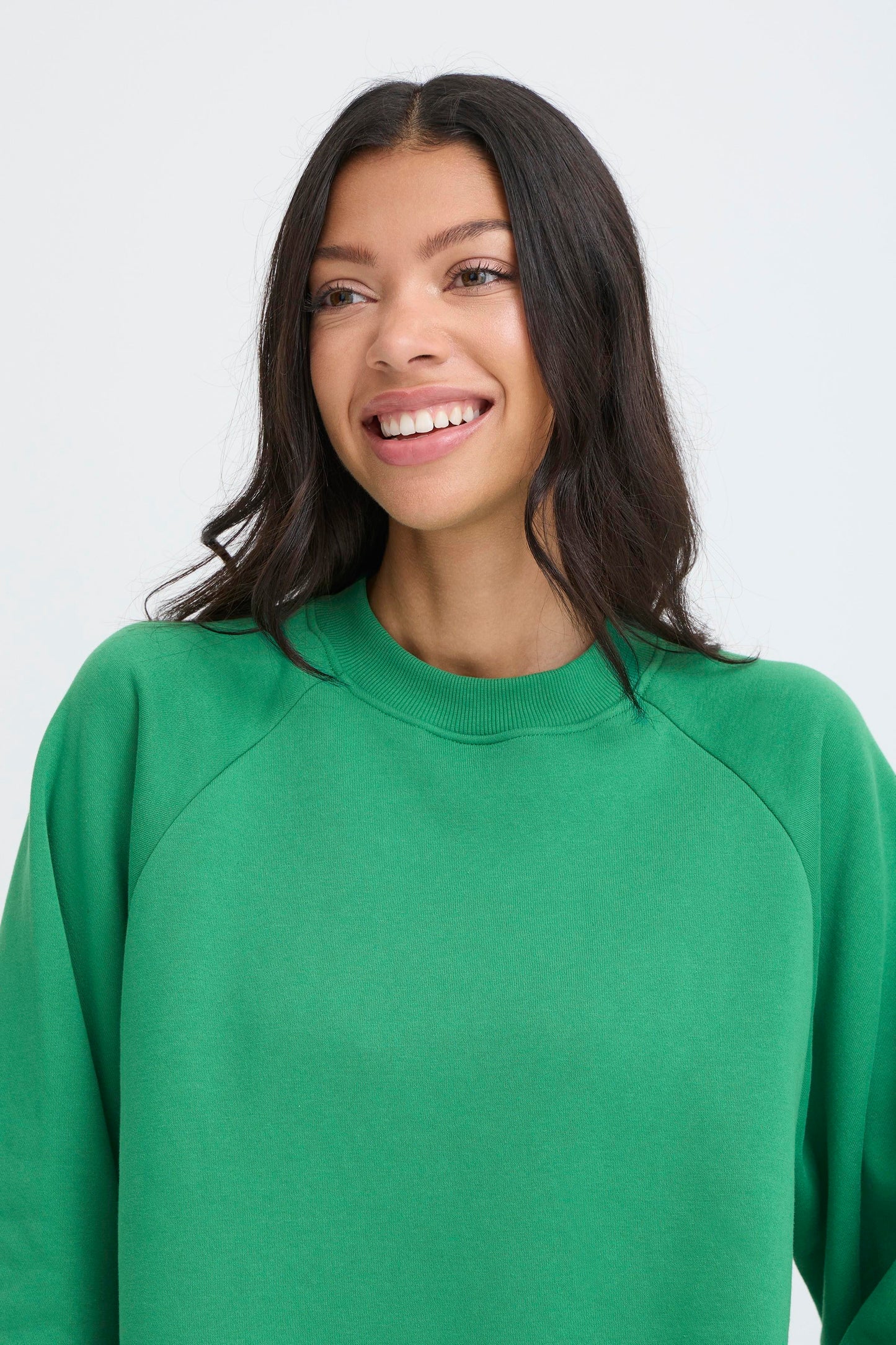 B.YOUNG MILEY Kelly Green Crewneck – Relaxed Fit Soft Sweatshirt