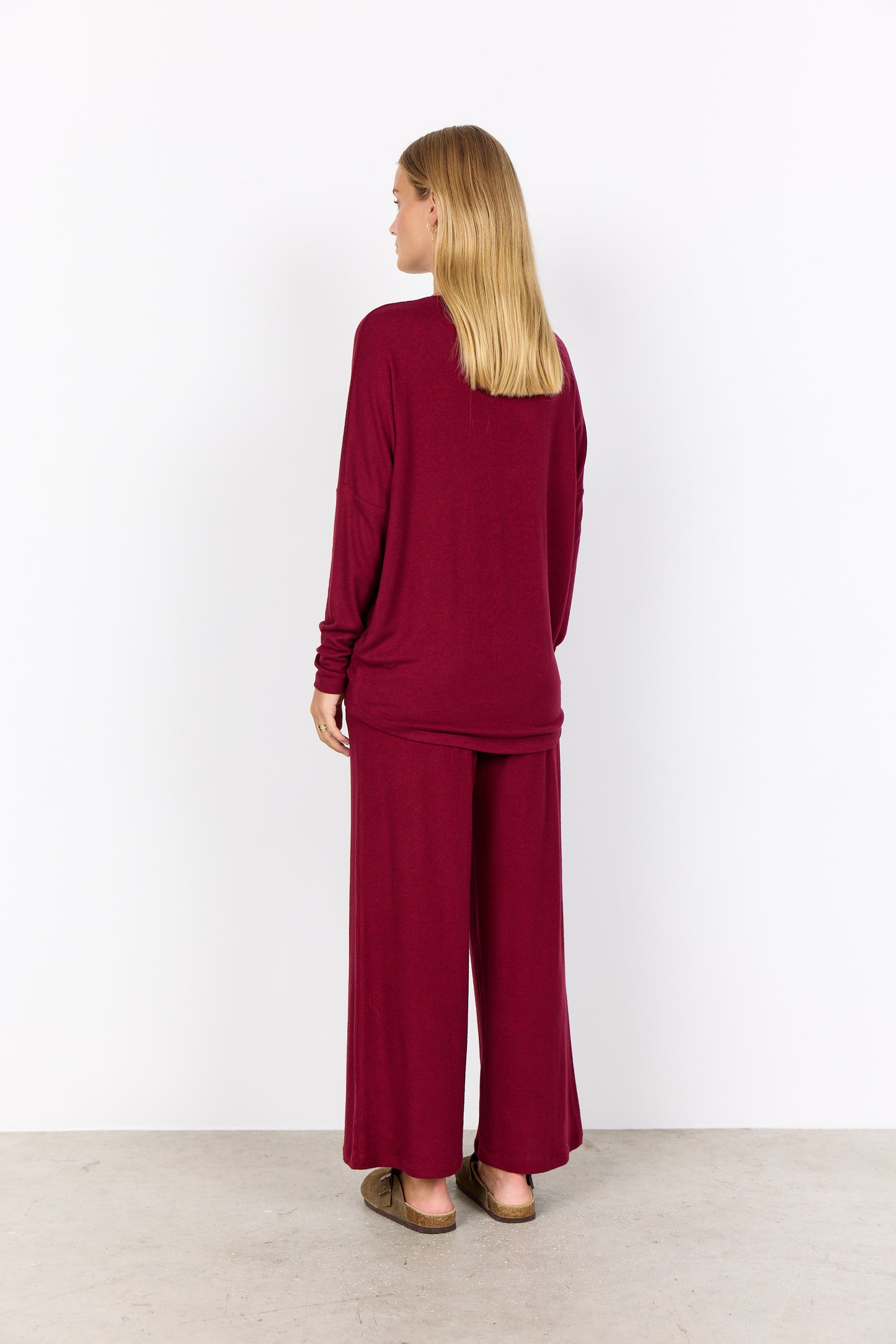 SOYA CONCEPT Biara 1 Burgundy Red Wine Soft Knit