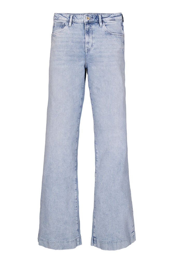 GARCIA Blake Celia 249 Wide Jeans - Light Used - Clear Rhinestones