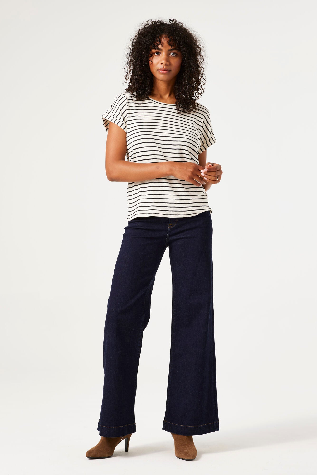 GARCIA Celia 249 Rinsed High-Waisted Wide Leg Flare Jeans