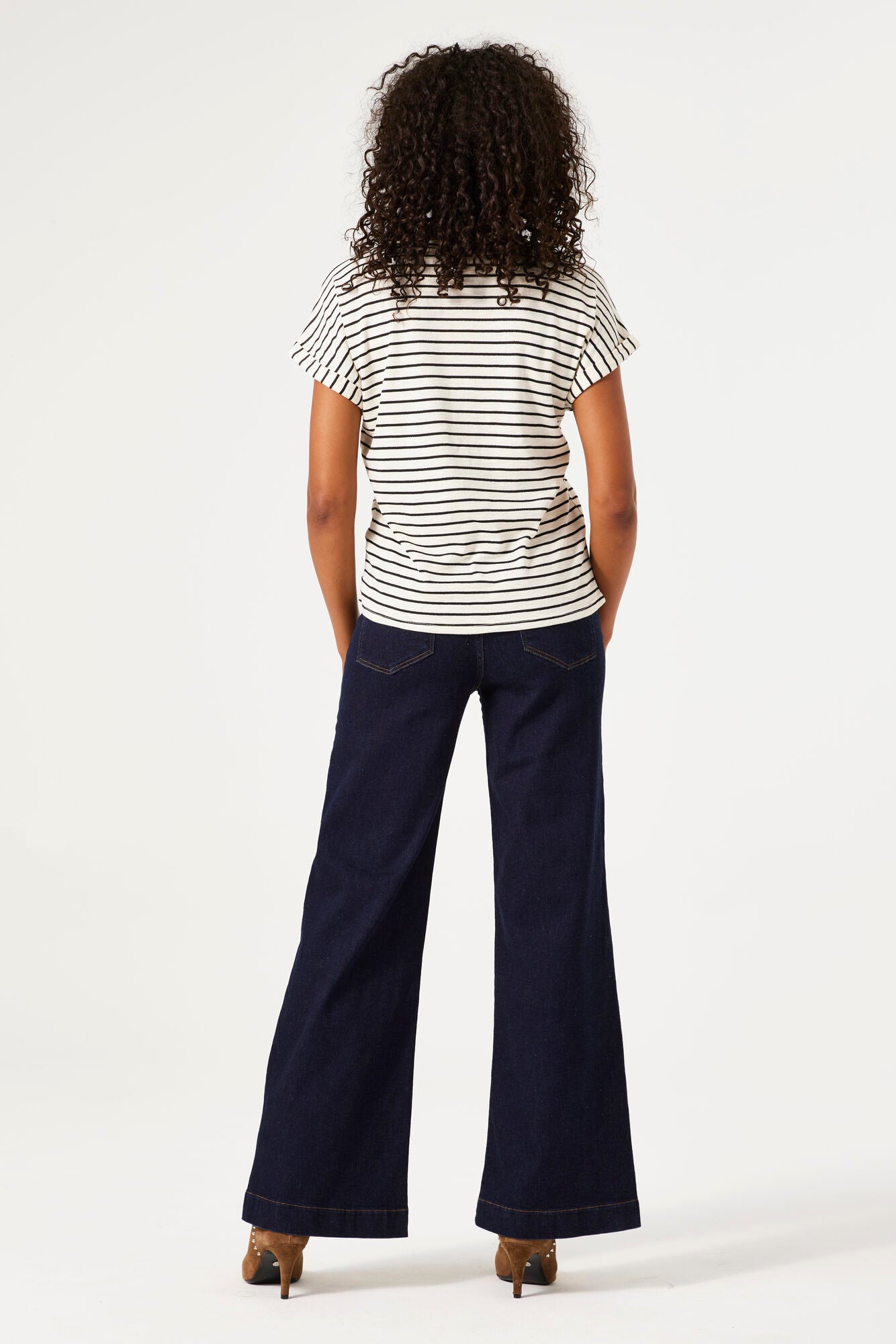 GARCIA Celia 249 Rinsed High-Waisted Wide Leg Flare Jeans