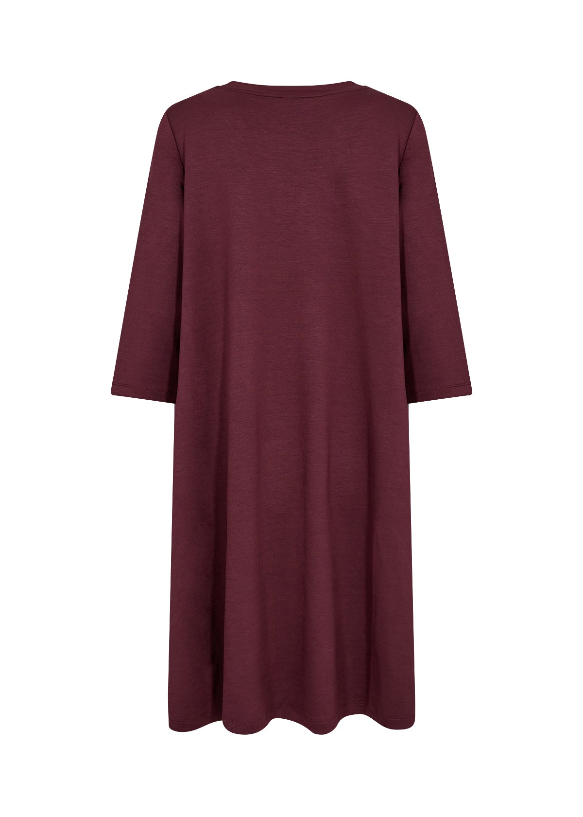 SOYA CONCEPT BANU 155 Burgundy Relaxed A-Line Dress with Pockets