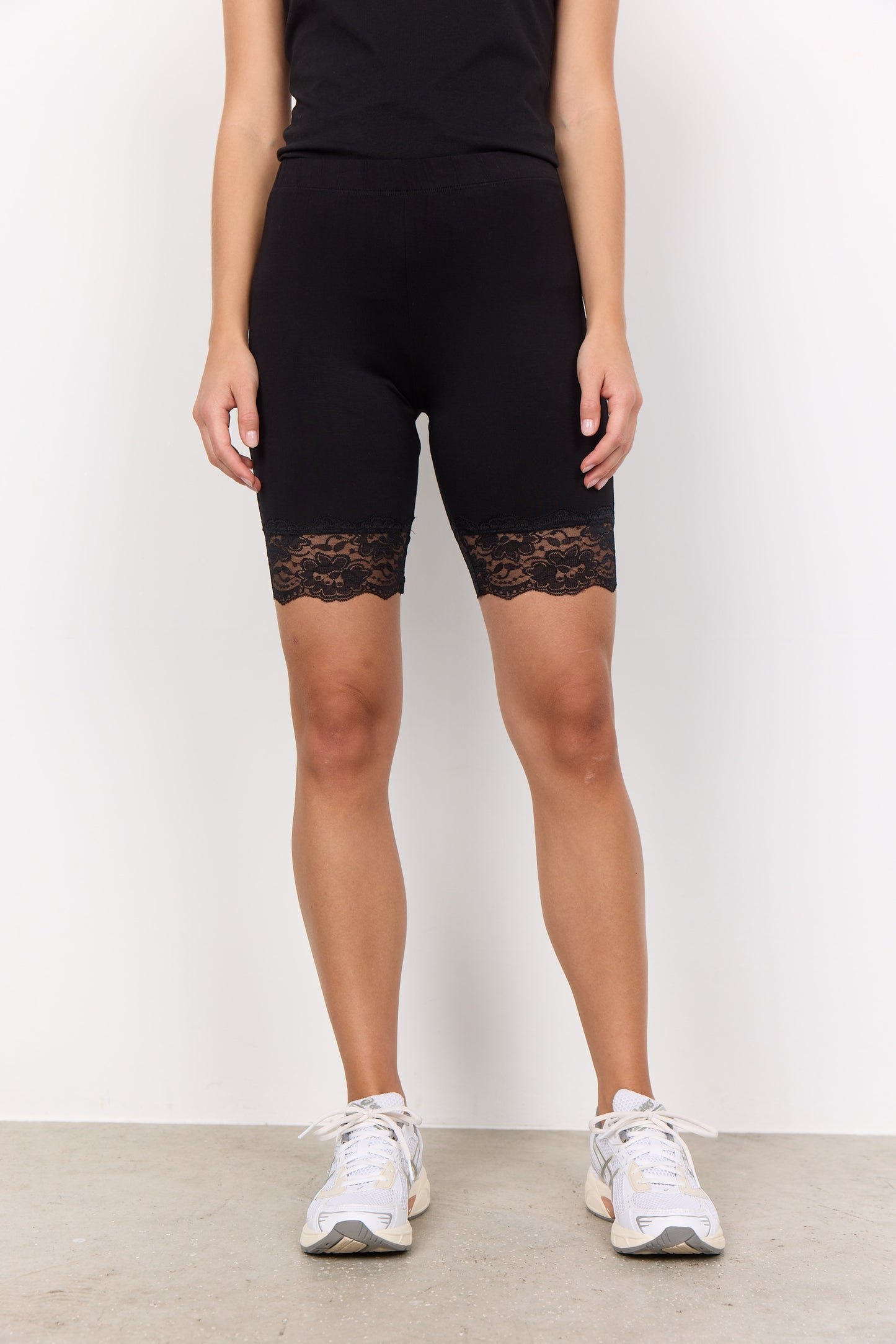 SOYA CONCEPT Marica 268 Black Lace Biker Shorts