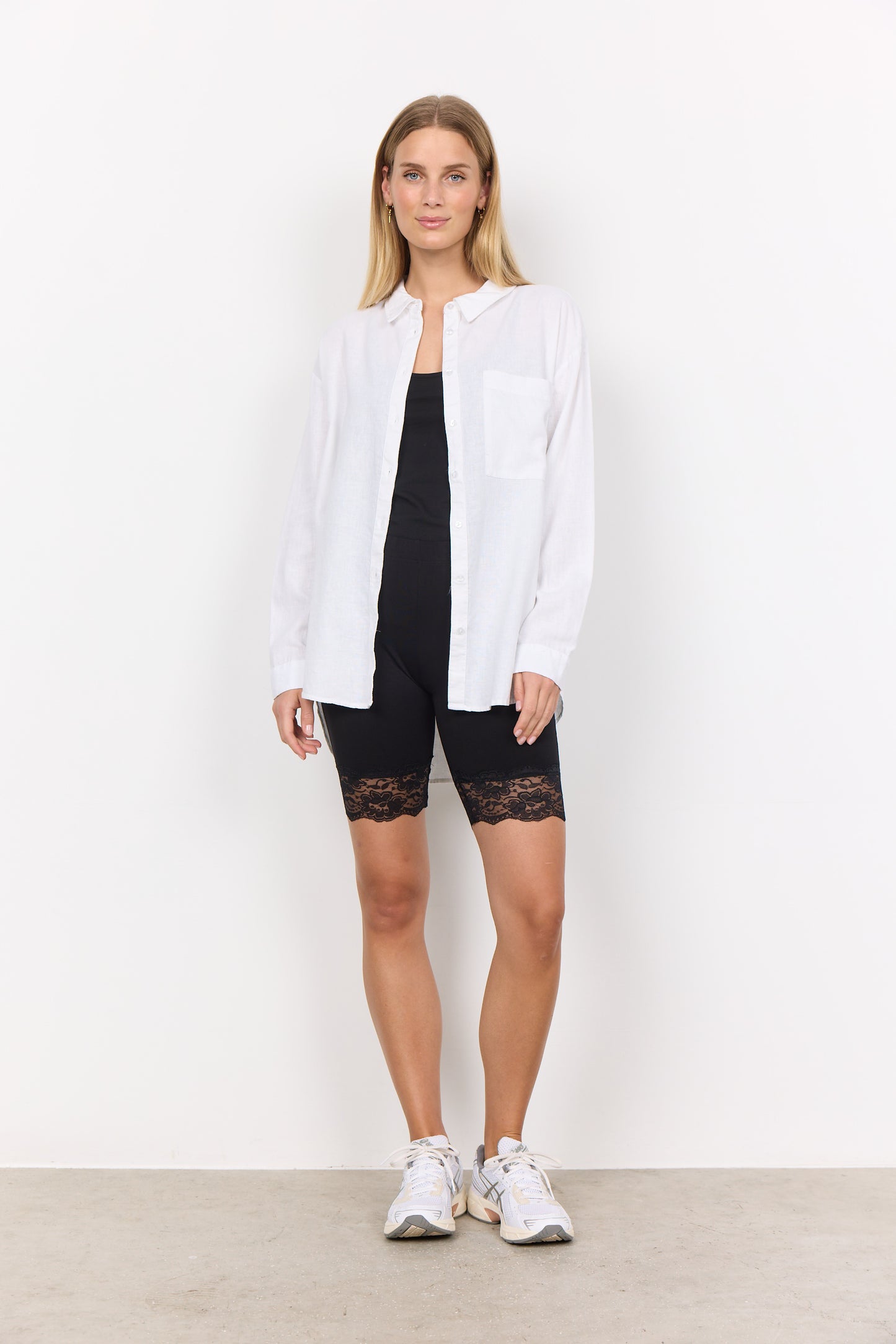 SOYA CONCEPT Marica 268 Black Lace Biker Shorts