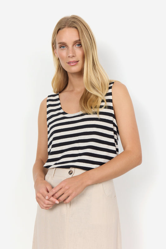 SOYA CONCEPT Esme Black & White Tank Top
