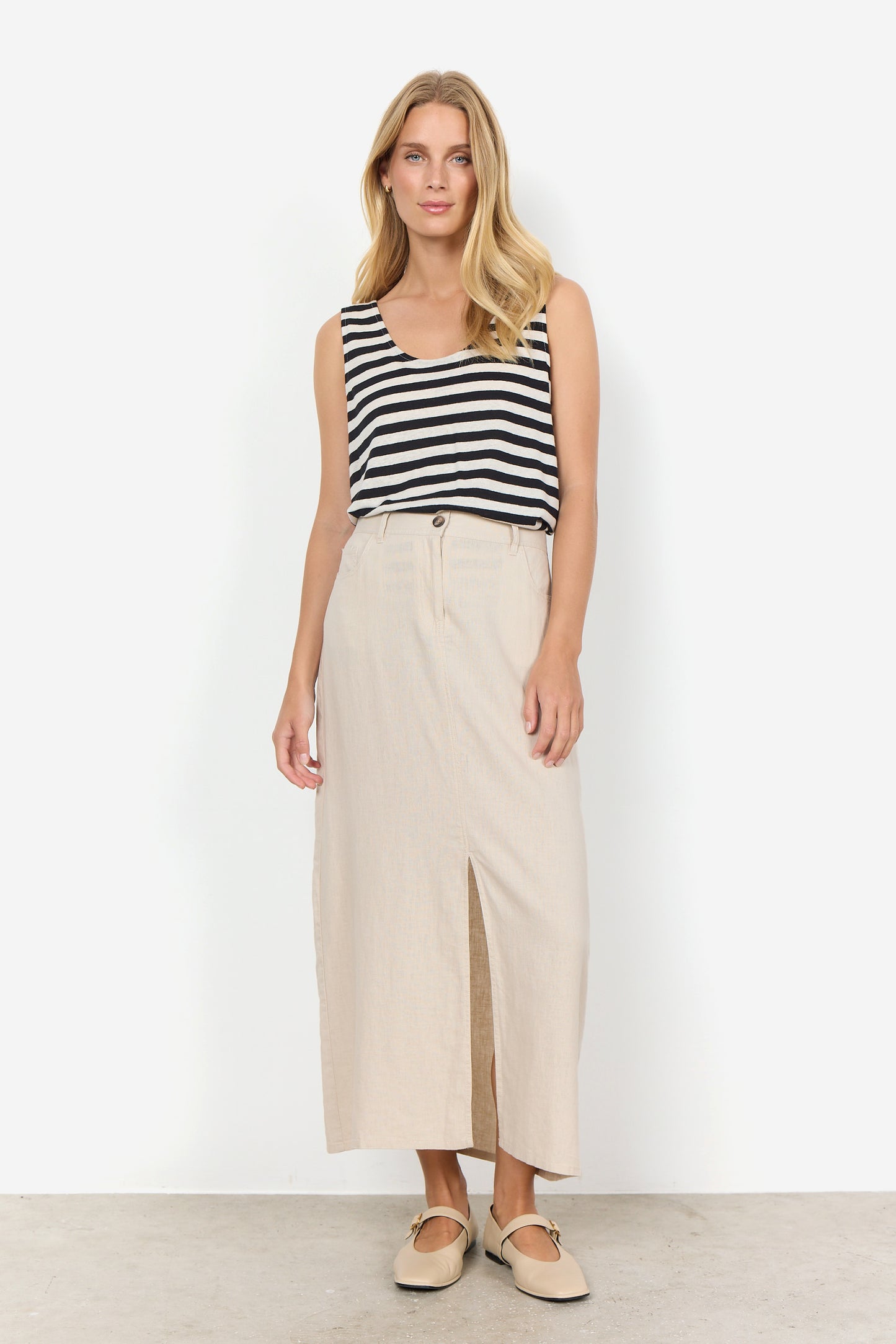 SOYA CONCEPT Esme Black & White Tank Top