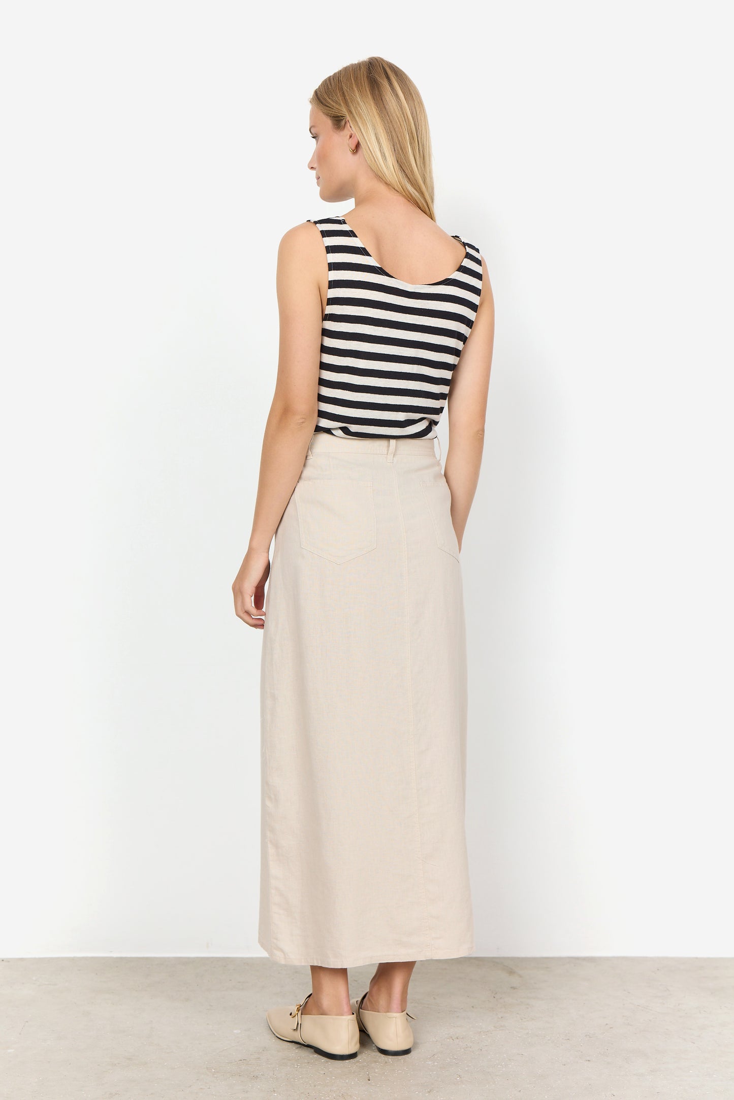 SOYA CONCEPT Esme Black & White Tank Top