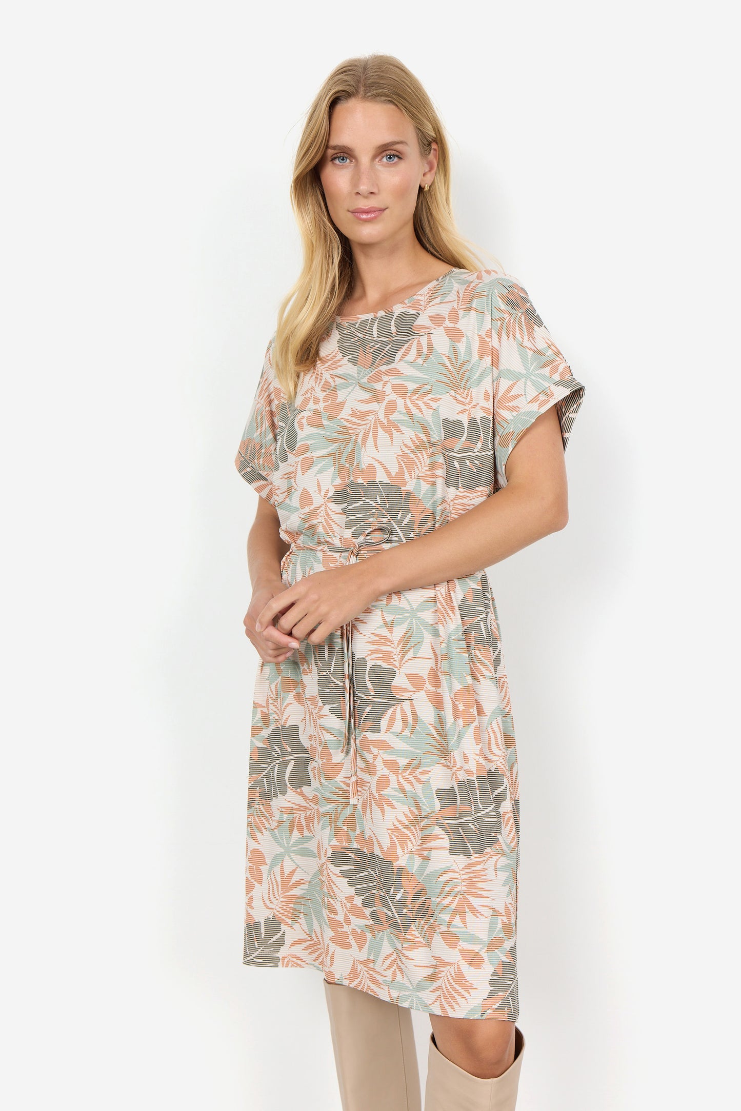 SOYA CONCEPT Galina Tropical Exotic Print Dress