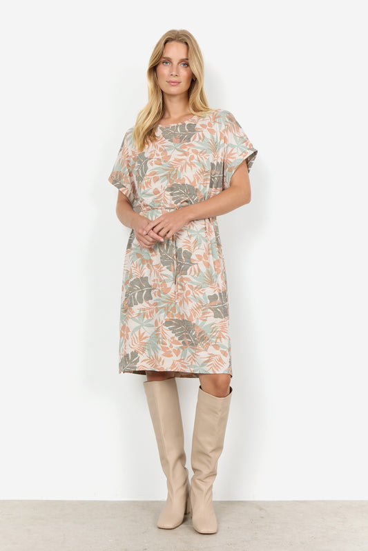 SOYA CONCEPT Galina Tropical Exotic Print Dress