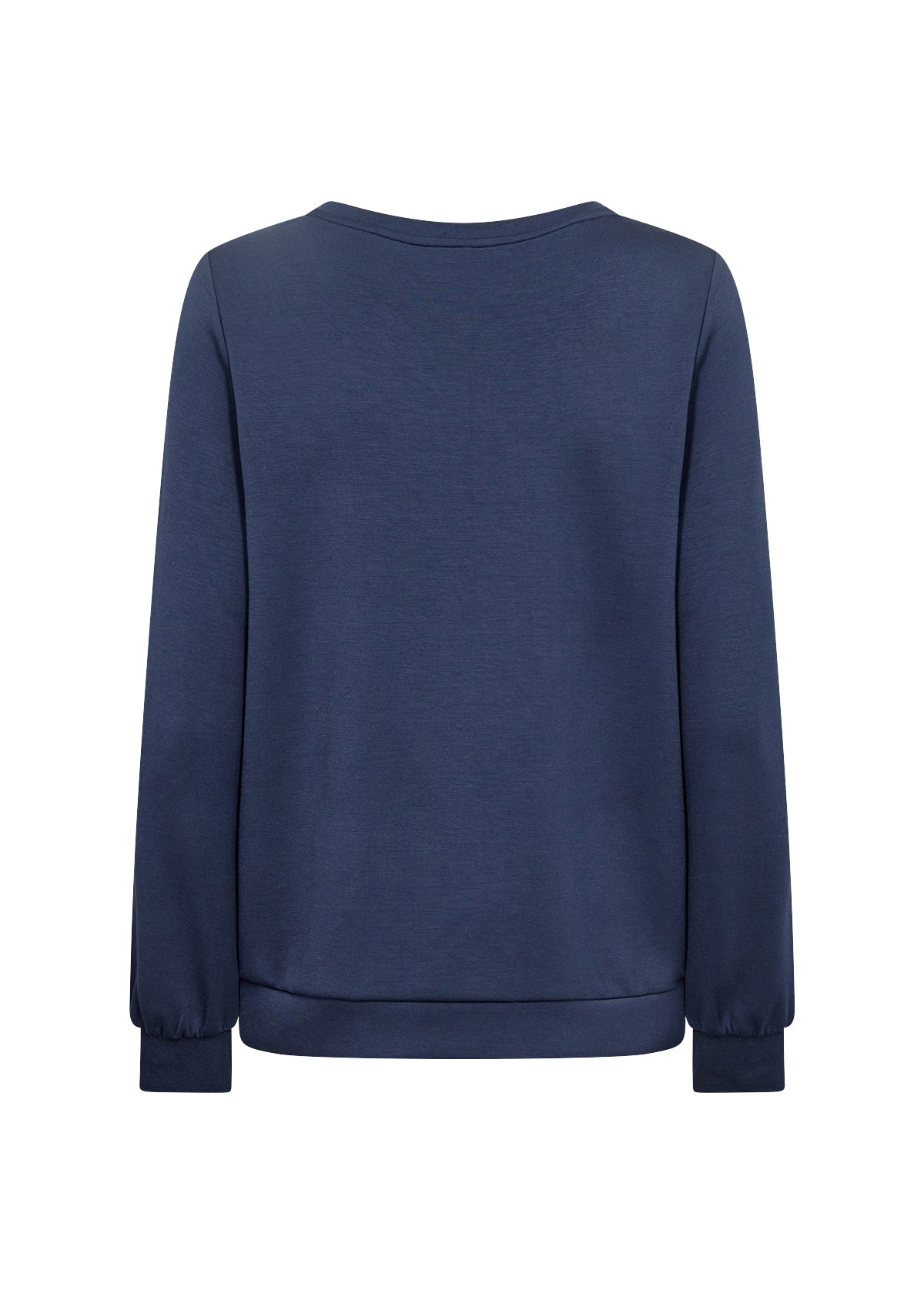 SOYA CONCEPT BANU 194 Navy Blue Iris V Neck Luxe Sweat Shirt