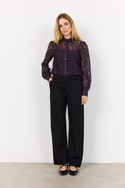 SOYA CONCEPT NANNI Black Straight Fit Trousers