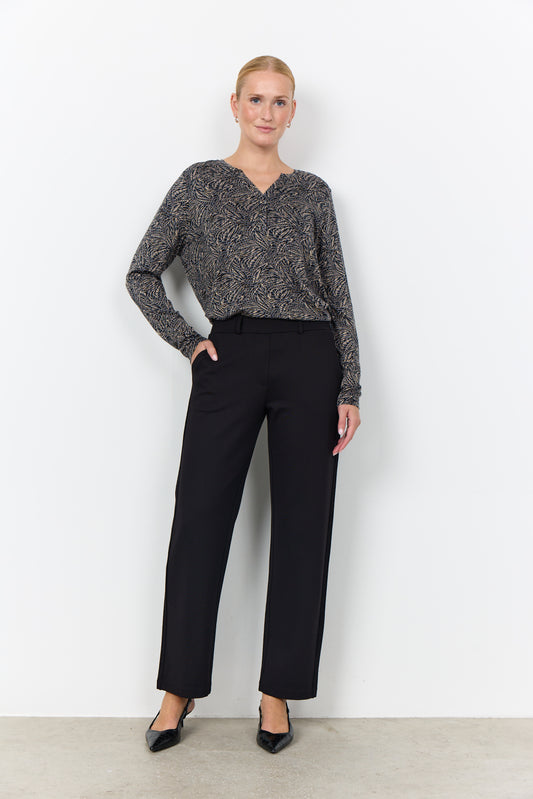 SOYA CONCEPT NANNI Pantalon droit noir