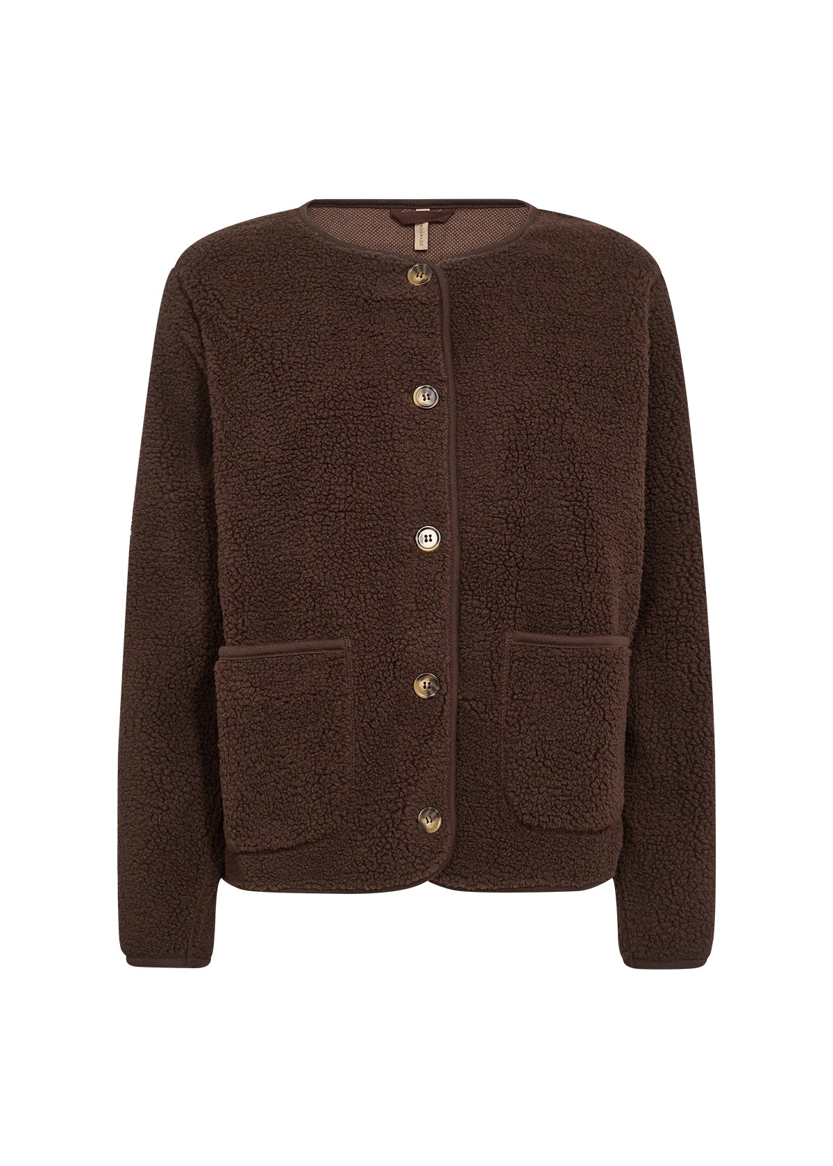 SOYA CONCEPT ONYX Chocolate Brown Teddy Cardigan