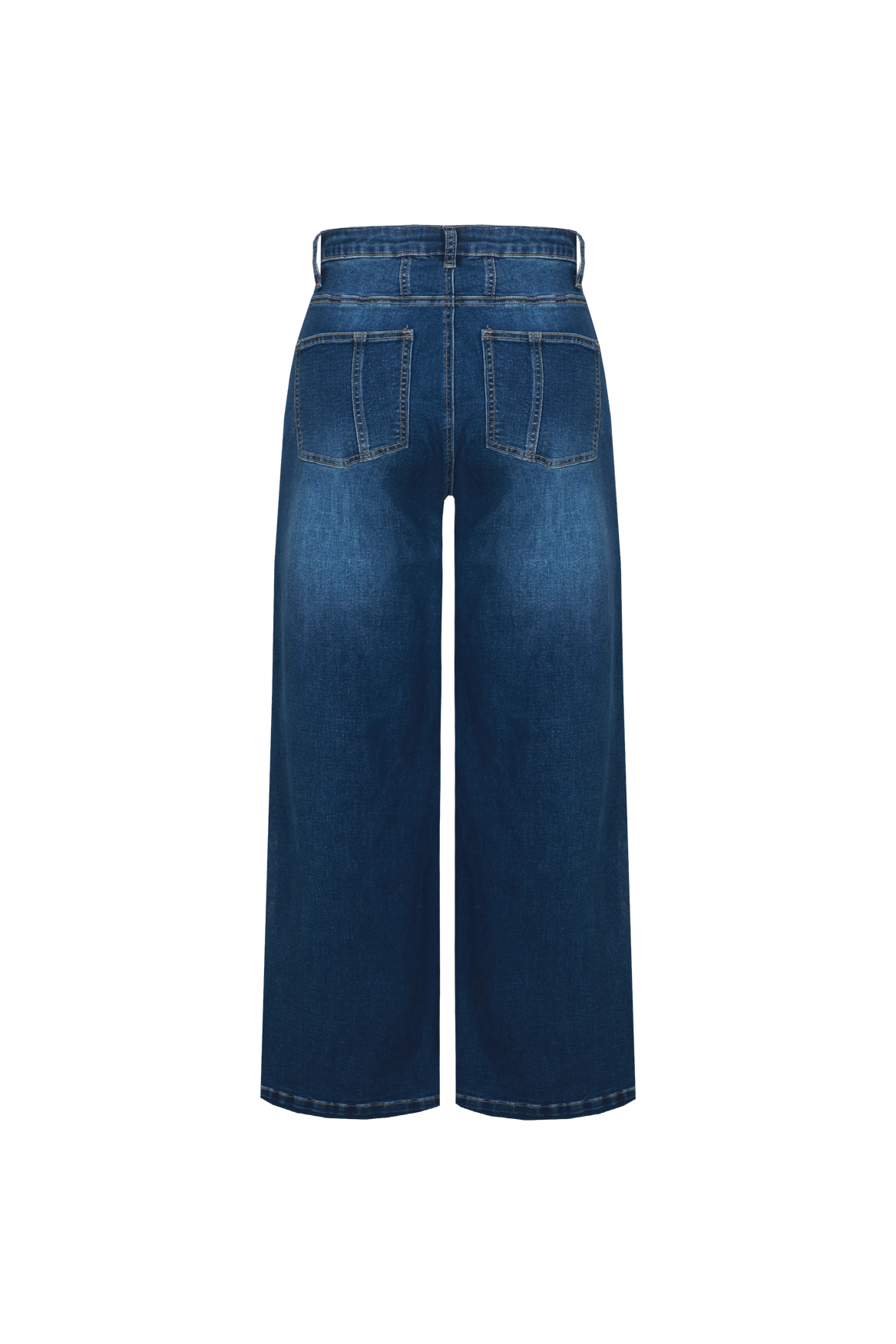 C&S THE LABEL NICO Mid Blue Wash High-Rise Wide Leg Jeans