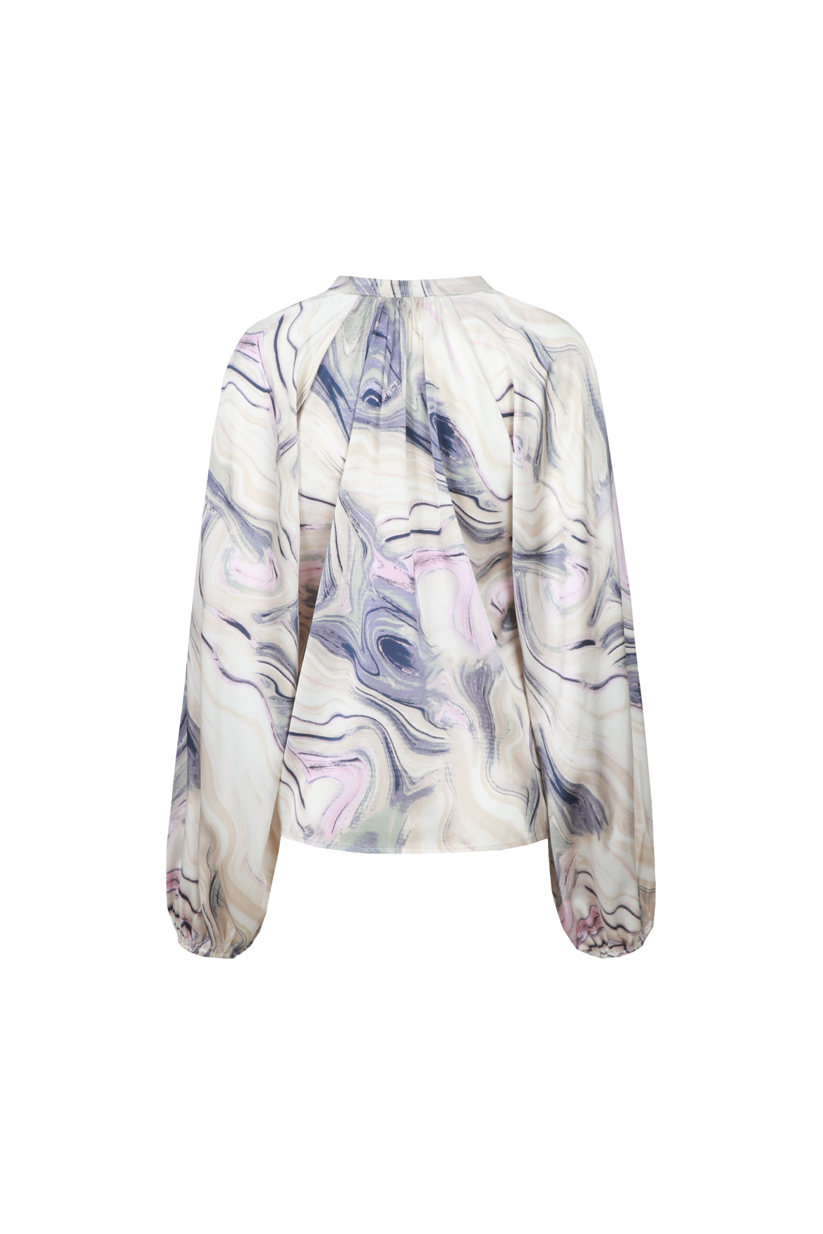 C&S THE LABEL LIVELY Abstract Marble Print Blouse
