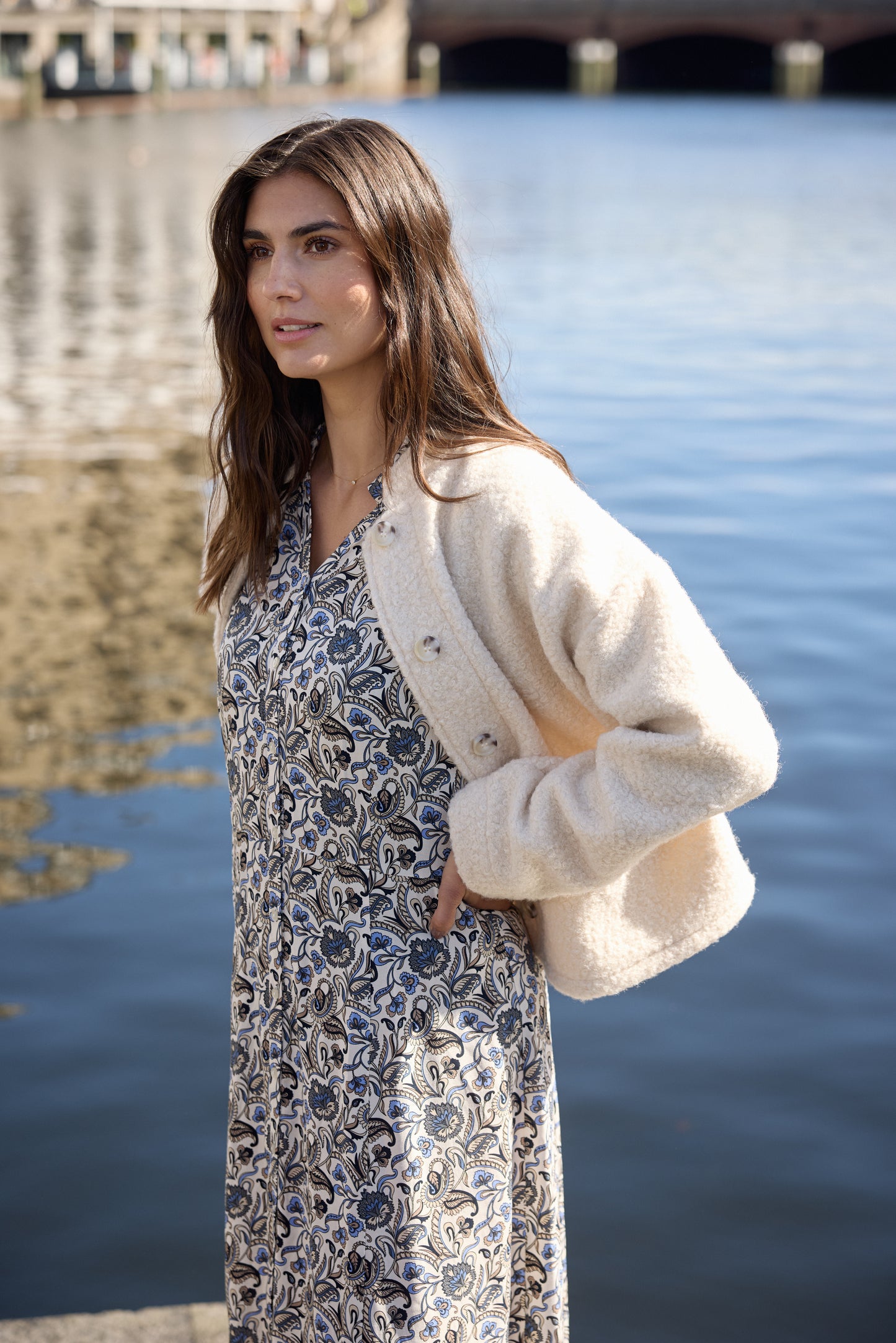 SOYA CONCEPT SHAIMA Cream Teddy Jacket