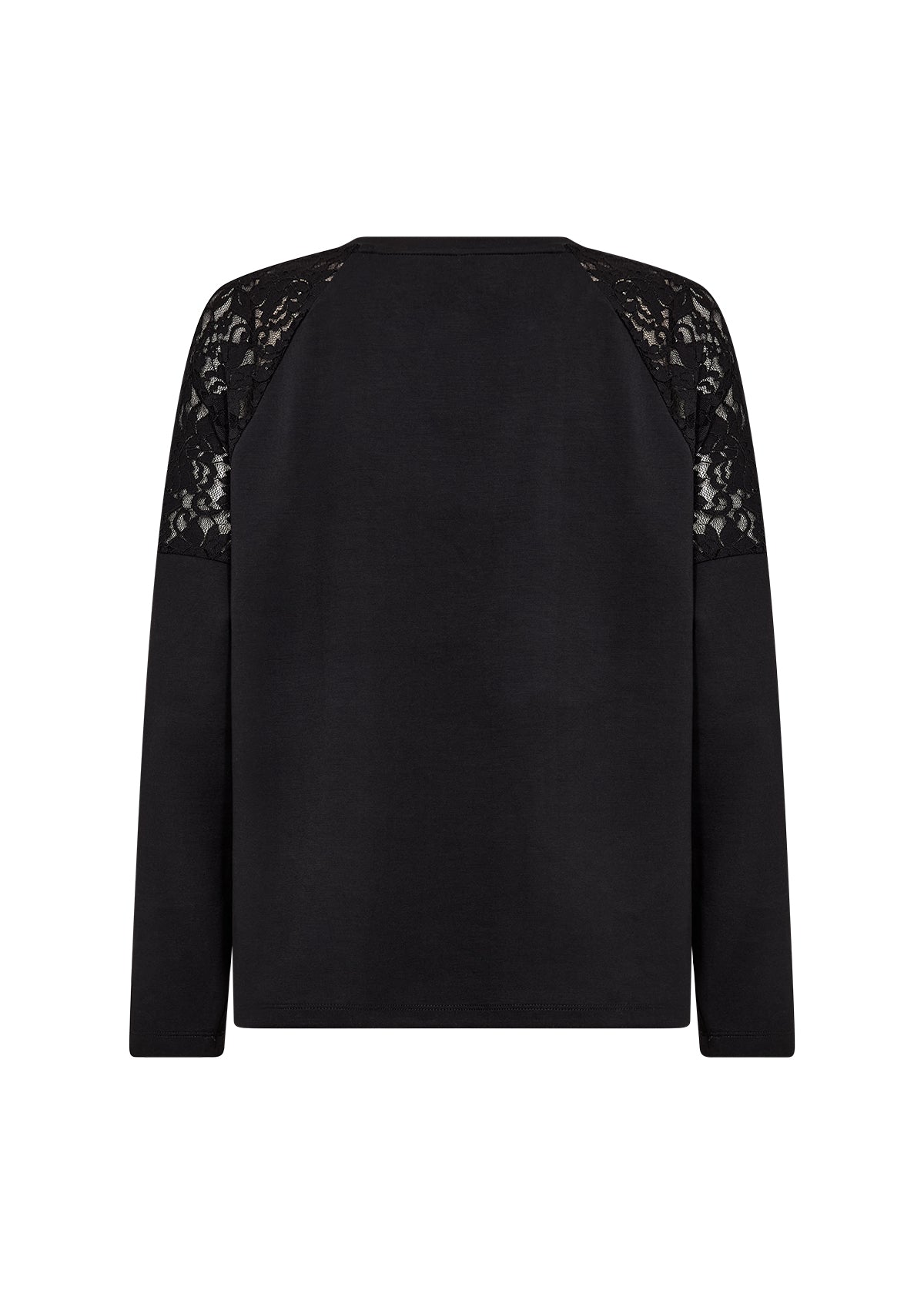 SOYA CONCEPT BANU Black Lace Crewneck