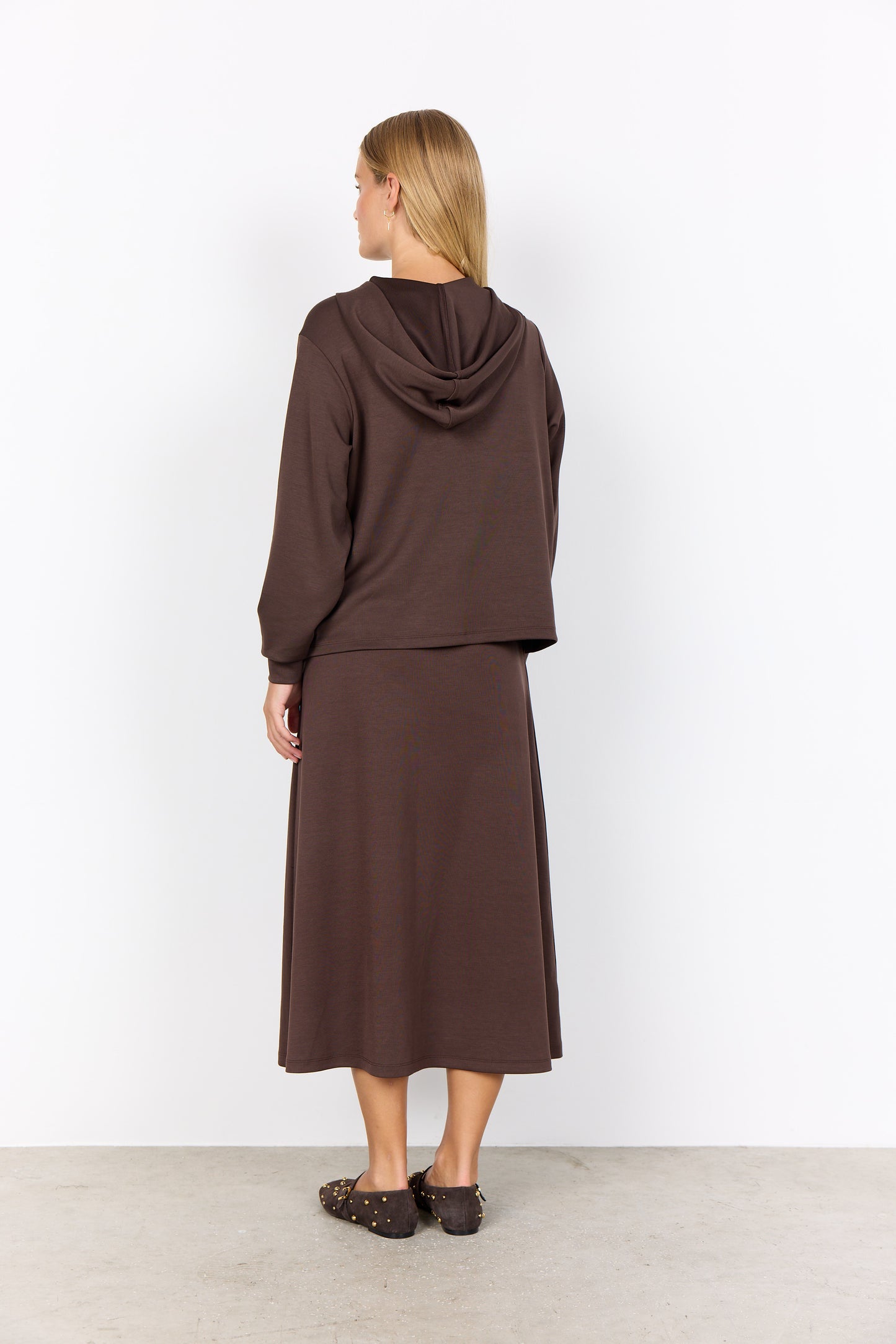 SOYA CONCEPT Banu 263 Cocoa Kangaroo Sweater Hoodie