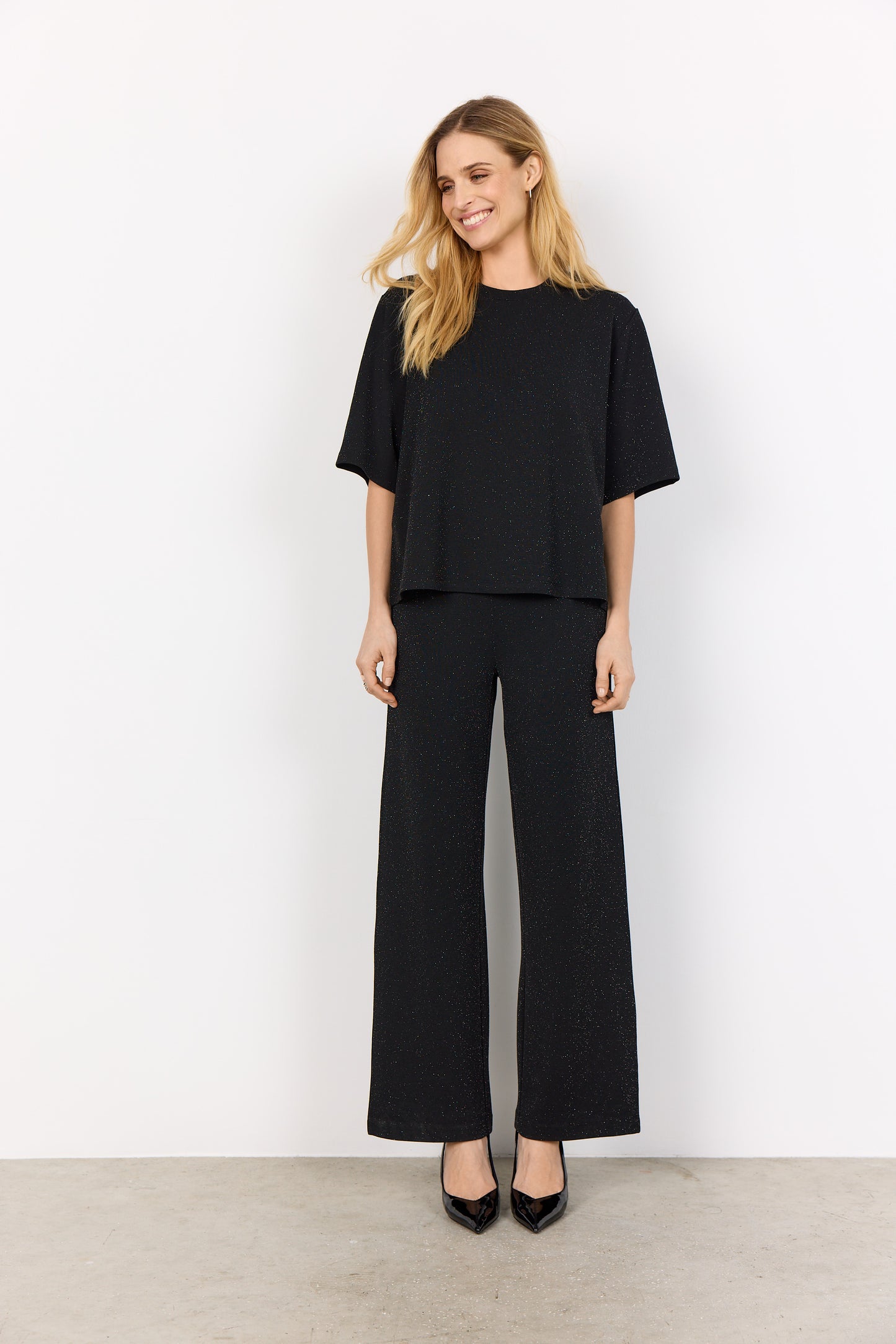 SOYA CONCEPT ANDINE Black Sparkle Shirt