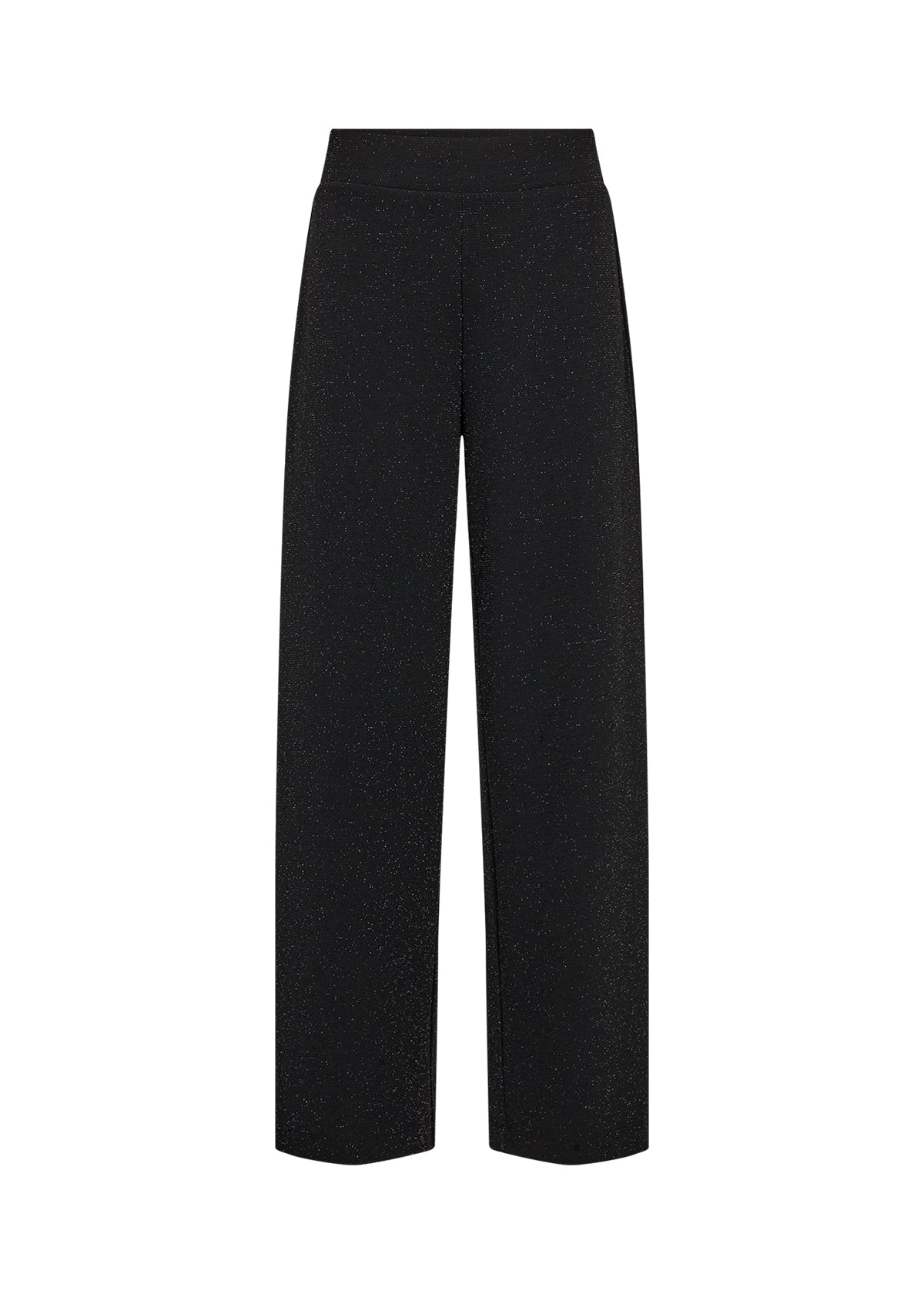 SOYA CONCEPT ANDINE 3 Black Silver Wide Leg Sparkle Pants