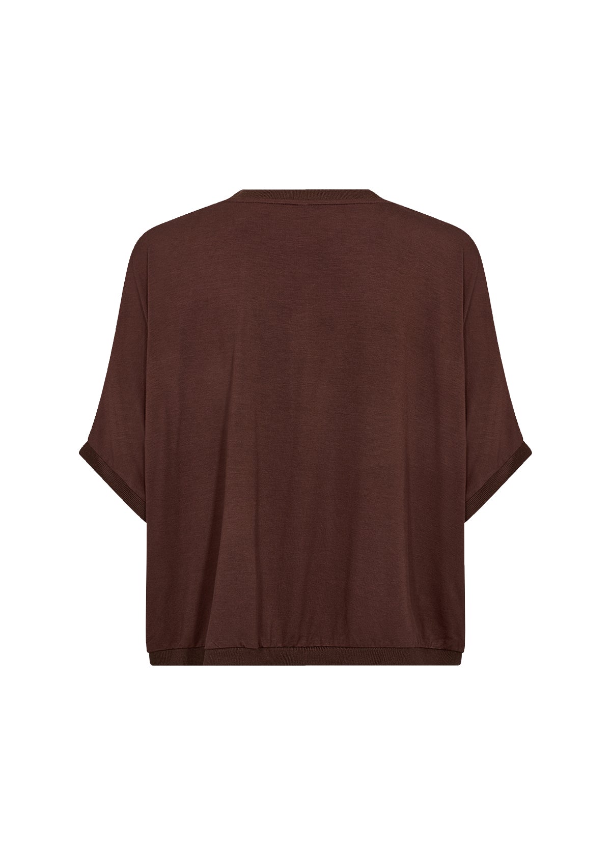 SOYA CONCEPT THILDE Cocoa Brown Satin Blouse